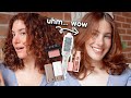 trying the MANE THERMAL BRUSH on CURLY hair! (&amp; viral abh skin tint review)