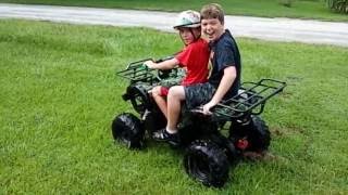 Boy's Jumping a Mini ATV in Slow Motion