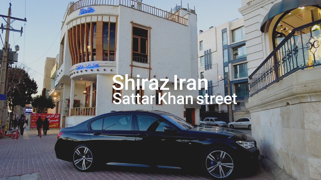 Iran SHIRAZ IRAN 2022 Walking on Sattar Khan Street شیراز