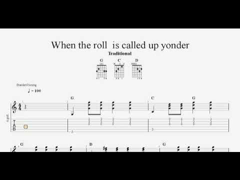 When the roll is called up yonder | Hymn | Worship Song | Guitar TAB