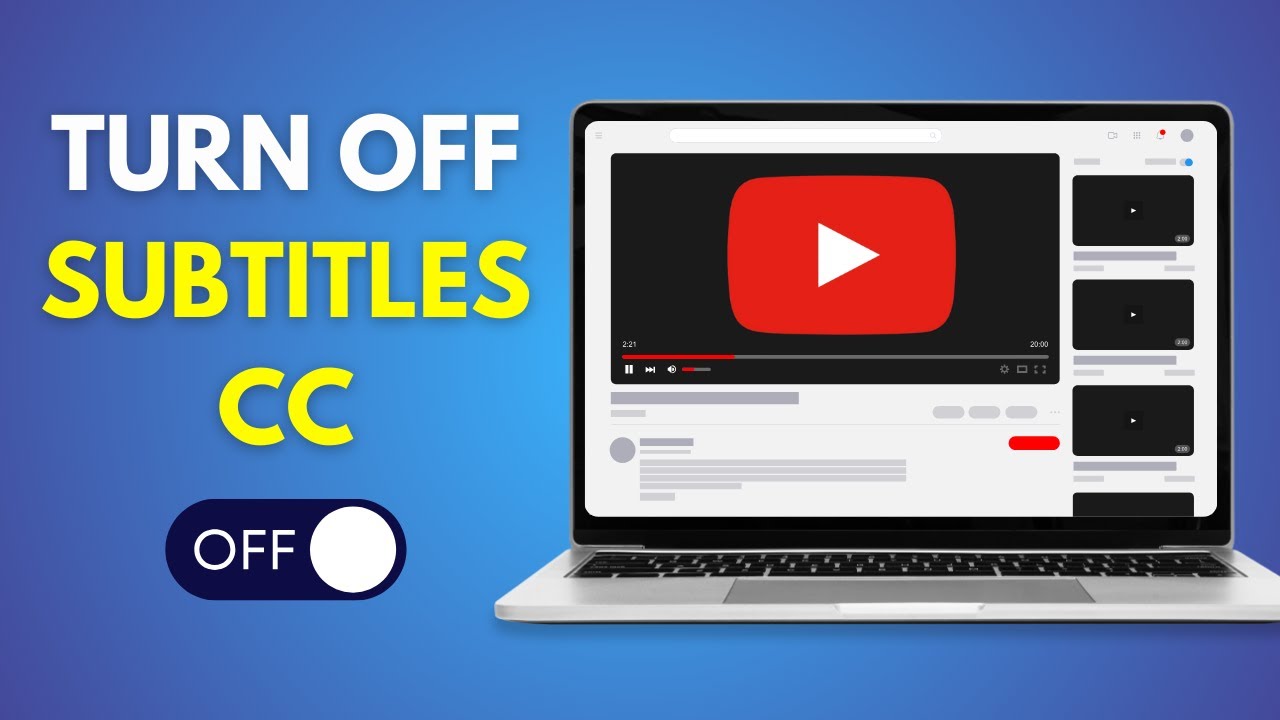How to Turn OFF Automatic Subtitles in YouTube | Turn OFF Closed Captions | 2024
