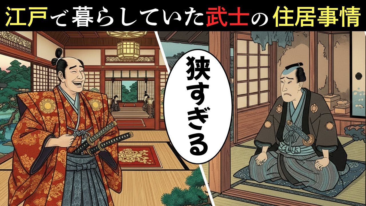 江戸で暮らしていた武士の住居事情！御家人から大名までの“住居格差”の真実 【江戸時代の武士】【江戸好奇心】