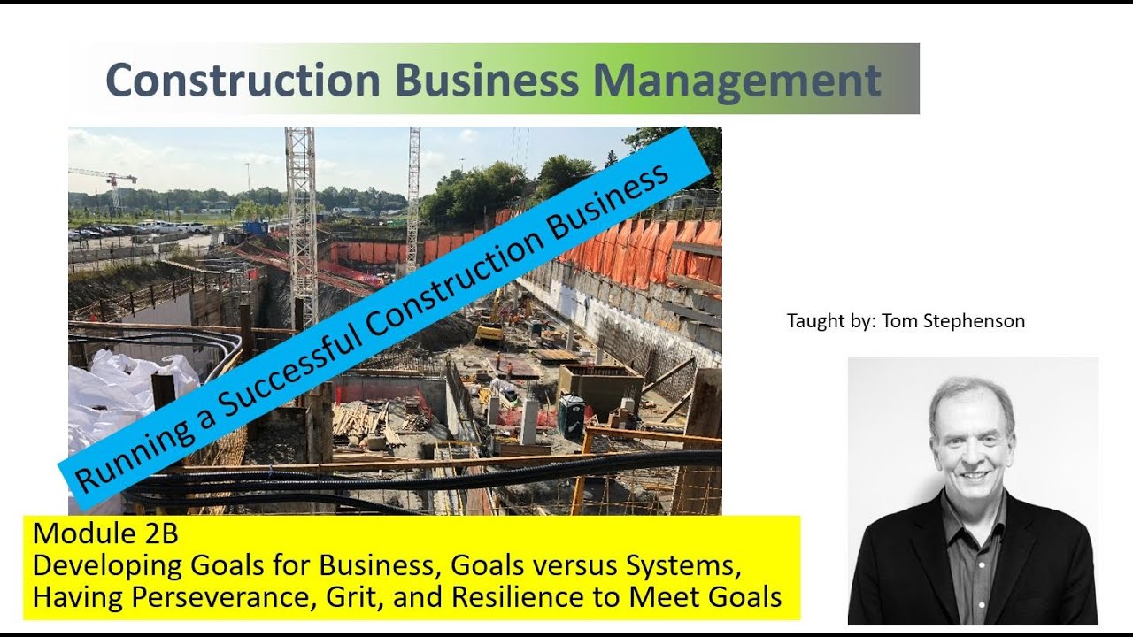 Construction Business Management, Module 2B, Goal development for a ...