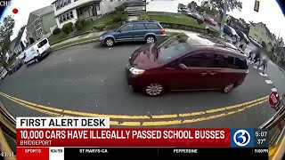 10,000 cars have illegally passed school buses in Bridgeport