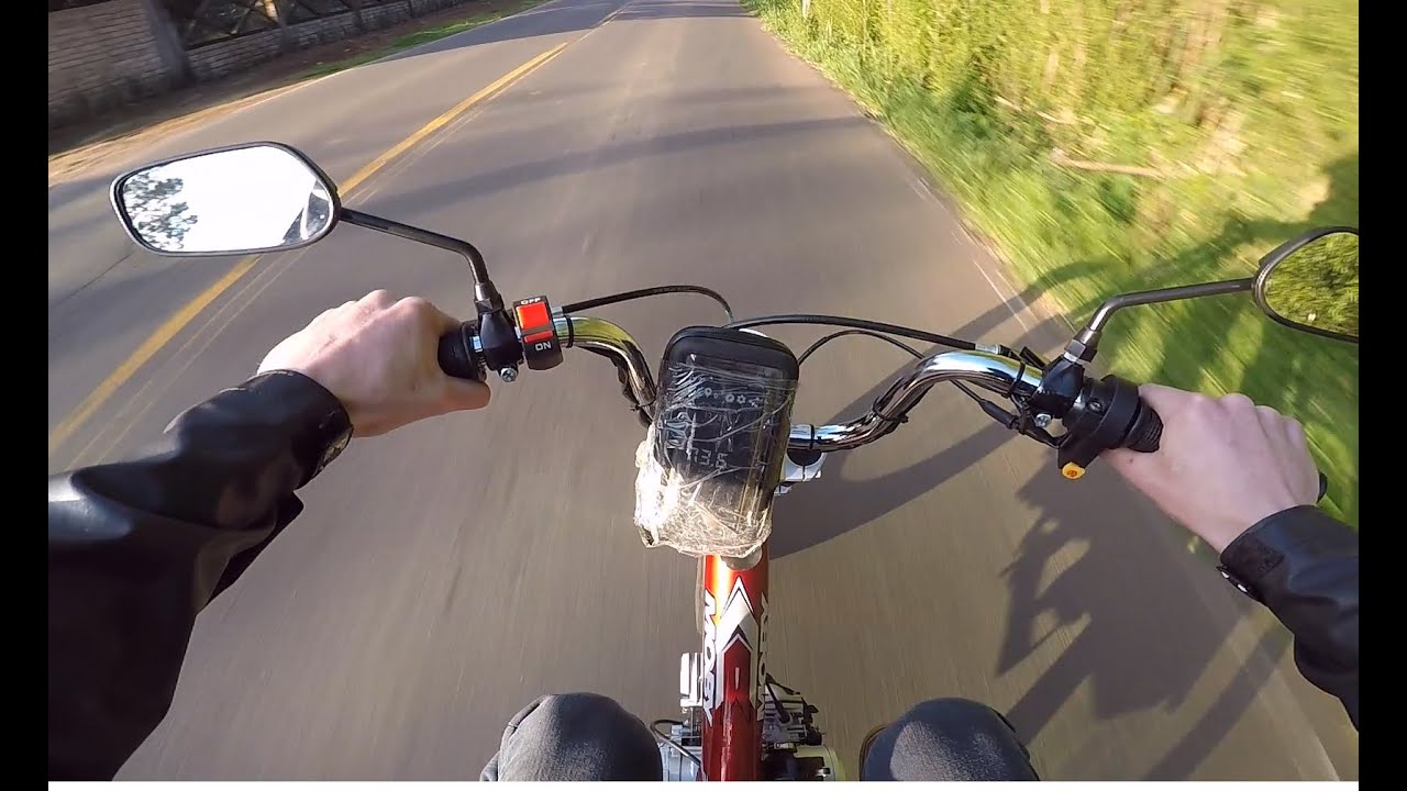 Testando a força da Moby 4 tempos 4 marchas da Bikelete