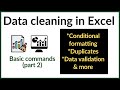 Data Cleaning in Excel | Removing duplicates &amp; 7 basic commands (part 2)