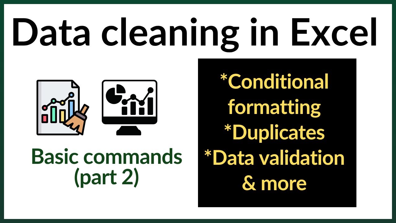 Data Cleaning in Excel | Removing duplicates & 7 basic commands (part 2 ...
