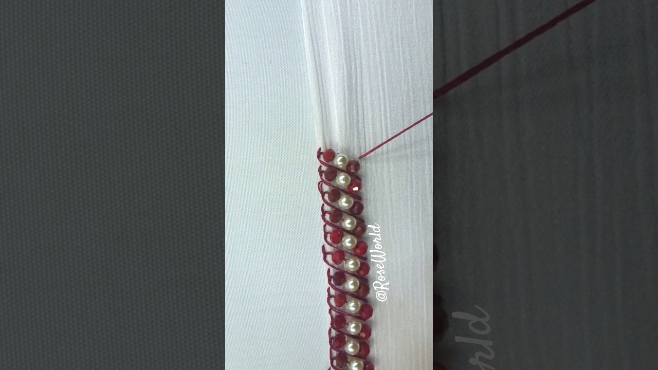 💥Most attractive viral hand embroidery with pearl beads🔥