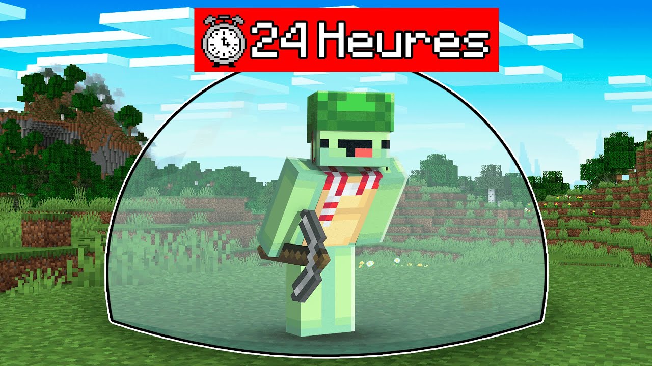 24H Bloqué dans une BULLE GÉANTE sur Minecraft.. (aidez moi) - YouTube