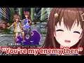 Sora reacts to her character saying "You're my enemy" in the game Idol Showdown [Hololive/Eng sub]