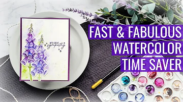 Time Saving Watercolor Technique for Fast & Fabulous No Line Look