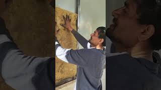 rockwool wall insulation bison board #fabrication #welding #insulation #diy #pulley #lifting #lift