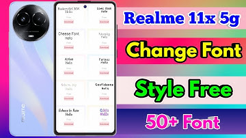 how to change font style in realme 11x 5g, realme 11x 5g font style change