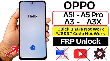 Oppo Android 15 : GOOGLE/FRP BYPASS 2025 | A3/A3x/A5i/A5 Pro Google Account Lock Remove Without PC