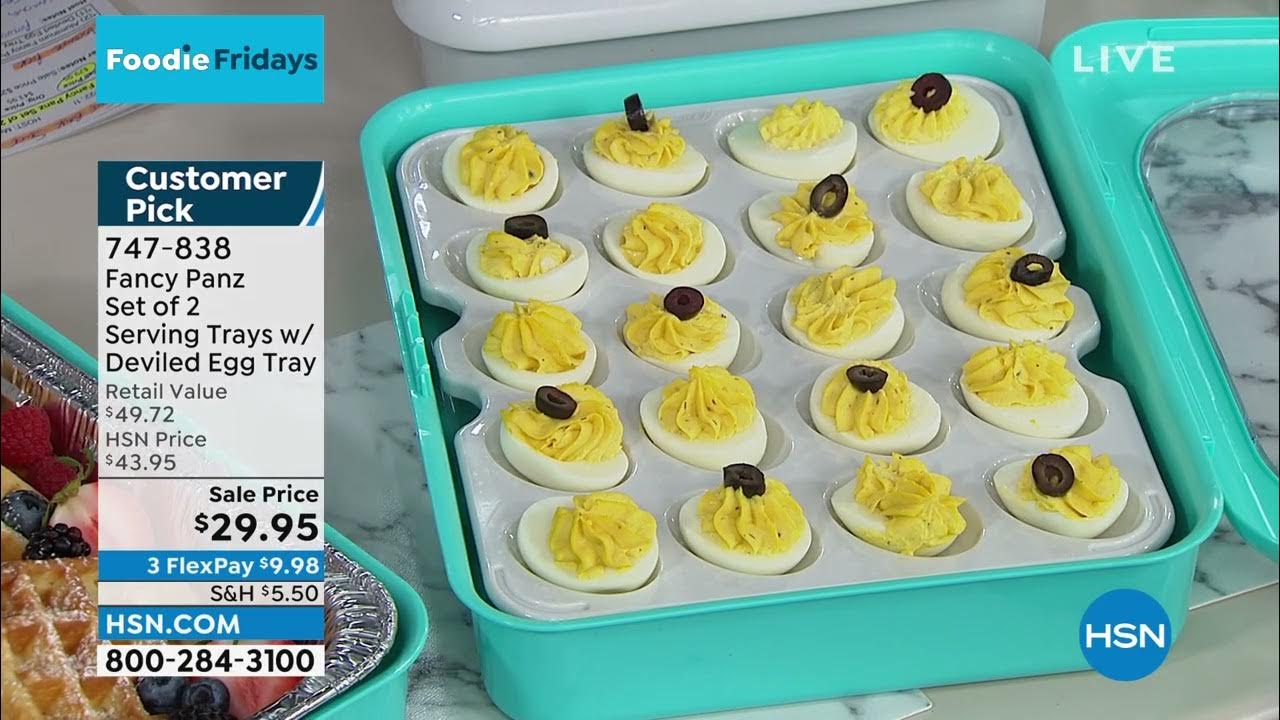 Fancy Panz Set of 2 Serving Trays with Deviled Egg Tray YouTube