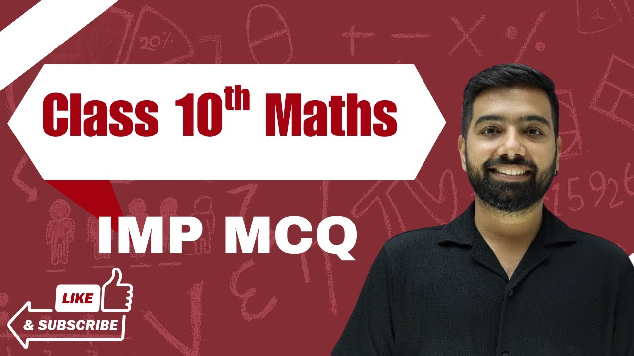 📘 Std 10 Maths 🔥 Ch 1–5 Most IMP MCQ 💯 | CBSE + GSEB Board 2026