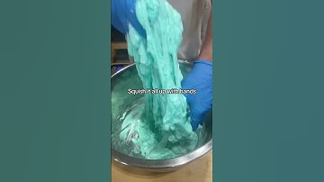 make glowy slime with me #slime #makeslimewithme #glowinthedark