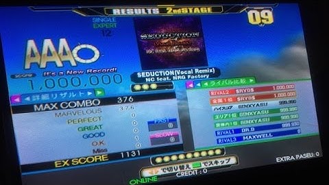 【DDR A】ESP SEDUCTION -Vocal Remix- 1,000,000  MFC player:GINXYASU