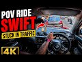 POV | Swift ASMR | Morning Ride | stuck in-traffic|@ADI-POV-Drive #suzuki #pov #suzukiswift #dji