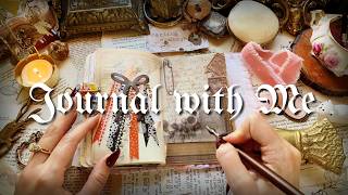 Information Art Diary Inspiration 🧡🌼🏈 Vintage Homecoming Theme | Decorating an Art Journal | ASMR No Talking Update
