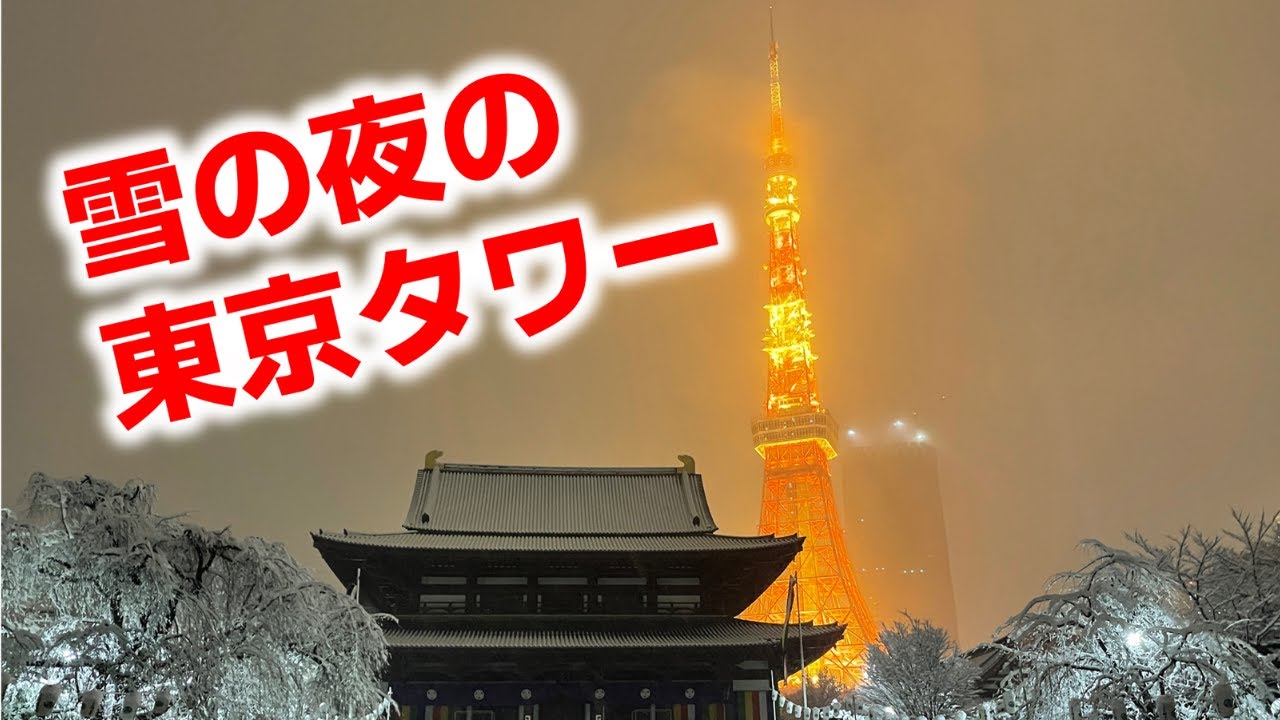 雪の夜の東京タワー Tokyo Tower In The Snow Youtube 雪の夜の東京タワー Tokyo Tower In The Snow Youtube