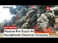 Mumbai fire massive fire engulfs chemical company in midc pawane navi mumbai