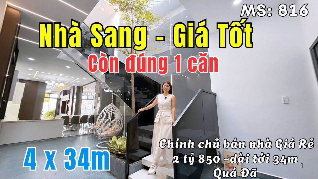 ✅ NHÀ SANG GIÁ MỀM 😍 DÀI 34m gần KCN Cầu Tràm , Còn CĂN CUỐI Nội thất đẹp, chốt nhanh kẻo hết!