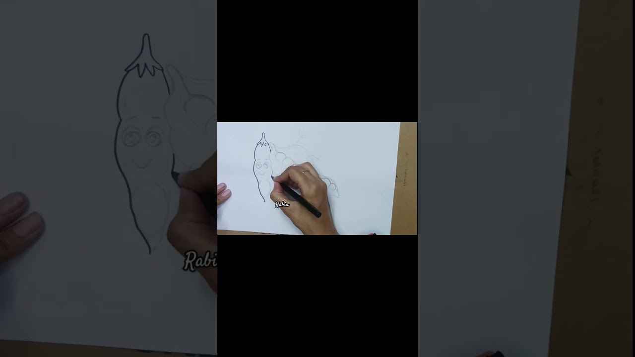 How to draw a Pea drawing & coloring 