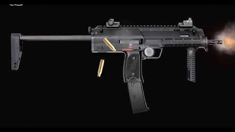 H&K MP7 Submachine Gun animated simulation firing