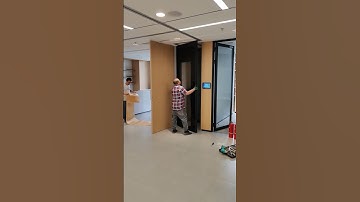 The glass moving partition wall can be folded and folded by turning and pushing. #partition