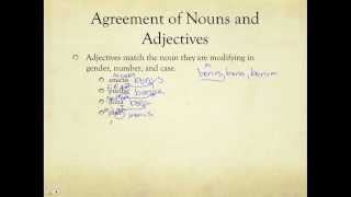 First and Second Declension Adjectives