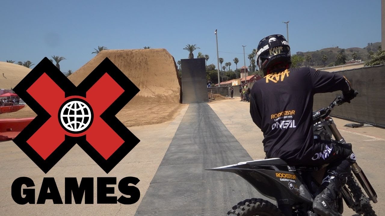 X Games Practice 2024  - Moto Quarter Pipe High Air