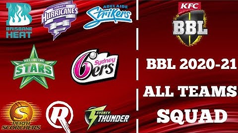 Big Bash League 2020-21 All Teams Final Squad | 10th December To 6th February | T20 Live Matches