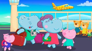 Hippo In The Airport | Family - Kids Airport Adventure | Flughafenabenteuer - Hippo-Familie screenshot 2