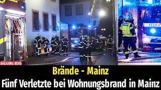 Brände - Mainz Fünf Verletzte Bei Wohnungsbrand In Mainz