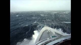 MS Prinsendam - Holland-America Cruise Ship Plying Through Heavy Seas Off Antarctica - 2007