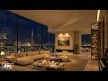 [4K] Peaceful San Francisco Rainy Night | Cozy Apartment with Relaxing Jazz for Study, Work, Focus