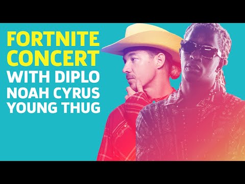 Fortnite - Party Royale With Diplo, Noah Cyrus, & Young Thug Full Concert