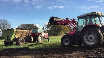 Loading the dung spreader