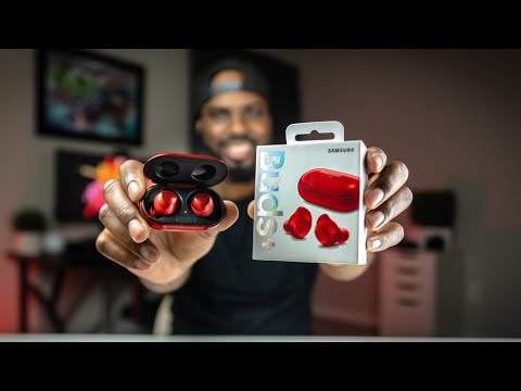 Red Samsung Galaxy Buds+ Unboxing