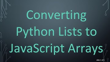Converting Python Lists to JavaScript Arrays