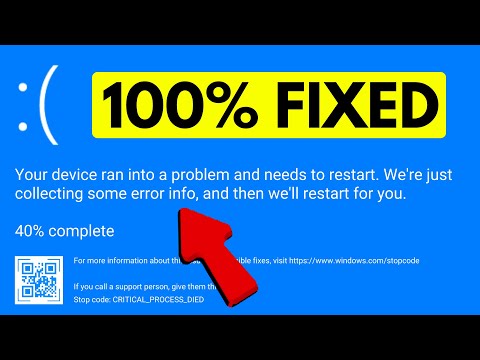 💥Fixed! Your PC ran into a problem and needs to restart Windows 11/10 -  Blue Screen Error