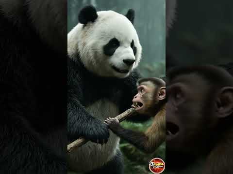 जब जंगल में पांडा और बंदर भिड़े…तबाही तय थी!🐼⚔️🐒| #shortvideos #trendingshorts #trending #viral