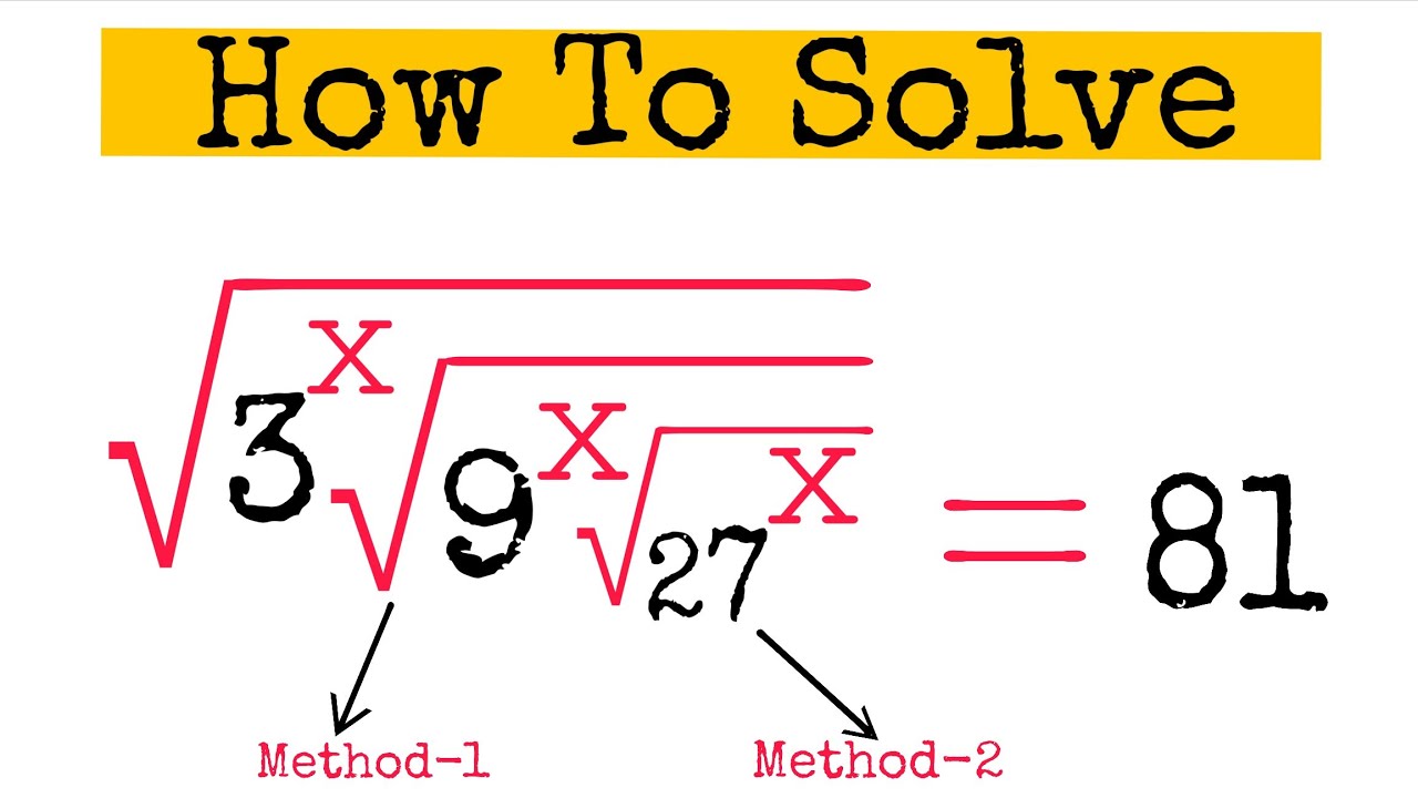 Nice square roots problem | How to find the value of x?