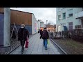 Walking in Stockholm Suburb Hökarängen at Dusk