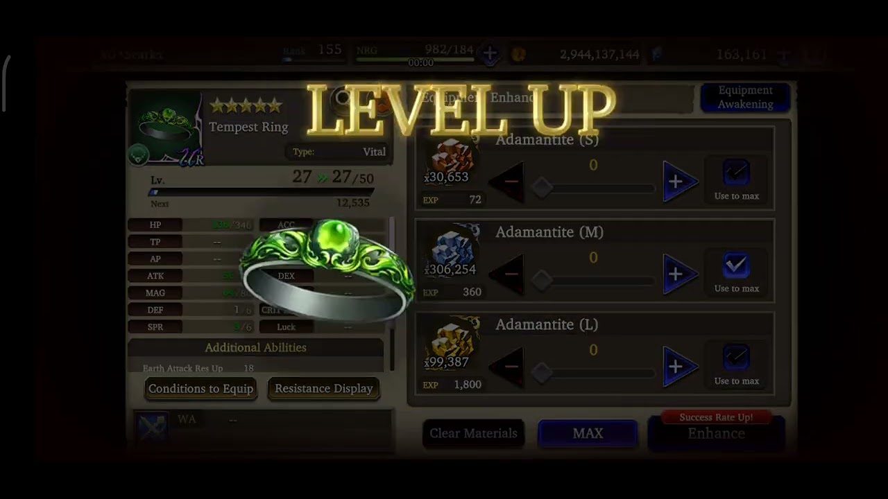 FFBE WOTV Crafting Tempest Ring YouTube