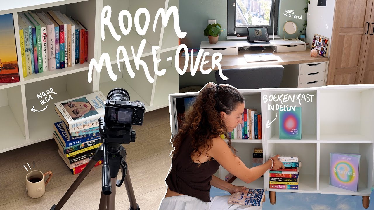 mega room makeover 🧚🏼‍♀️📖 boekenkast indelen, IKEA & kamer cozy maken