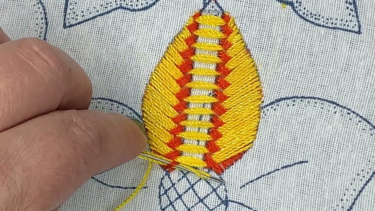 misma puntada diferente  terminando Bordar flor 3