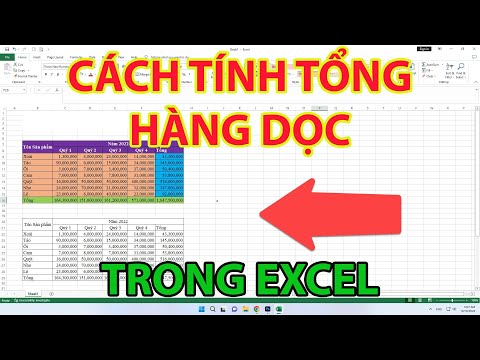 Cách Tính Tổng Hàng Dọc Trong Excel mới 2023