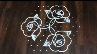 Sankranthi special rose flower 🌹 rangoli designs | sankranthi chukkala muggulu | pongal kolam design